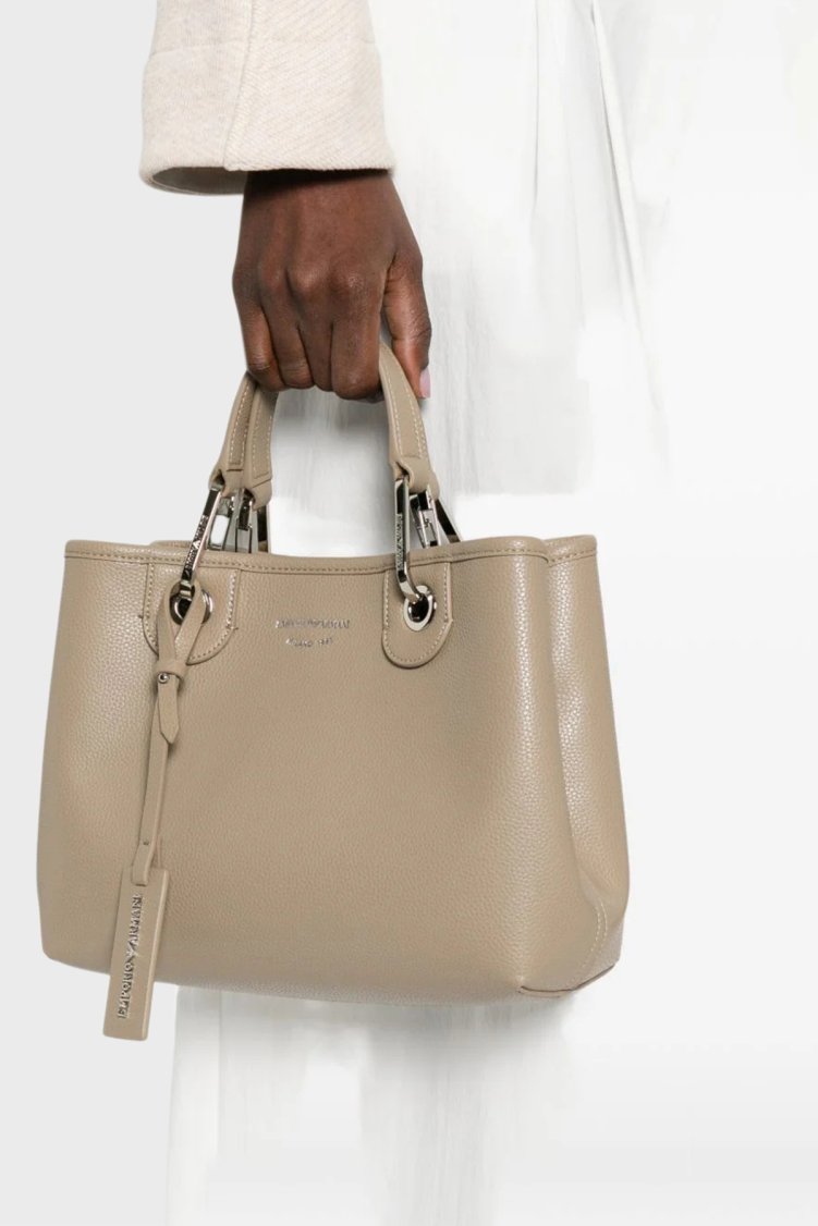 Emporio Armani Logolu Çıkarılabilir Askılı Kadın Çanta EW000361 AF12036 M1286 BEJ - Emporio Armani (1)