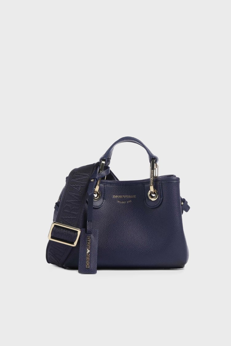 Emporio Armani Logolu Çıkarılabilir Askılı Kadın Çanta EW000382 AF12036 MB346 MOR - Emporio Armani