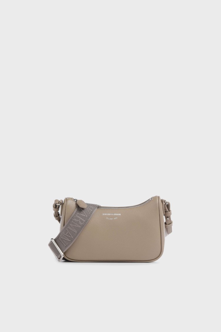 Emporio Armani Logolu Çıkarılabilir Askılı Kadın Çanta EW000539 AF12036 M1286 BEJ - Emporio Armani