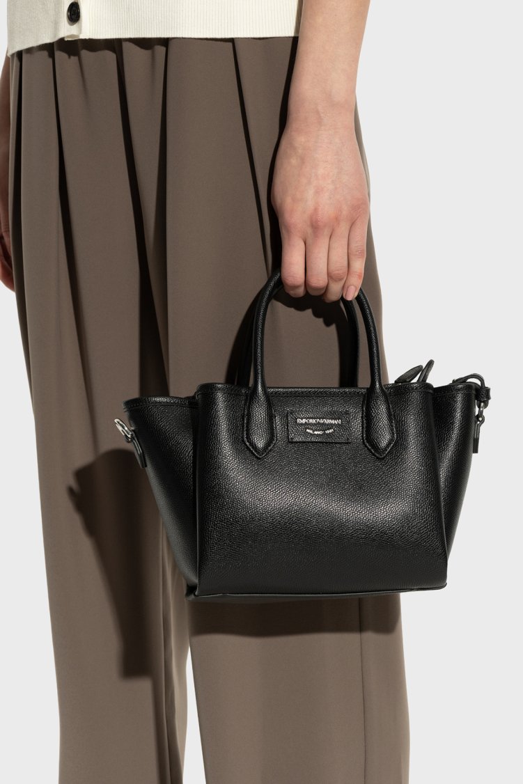 Emporio Armani Logolu Çıkarılabilir Askılı Kadın Çanta EW002328 AF17799 MC149 SİYAH - Emporio Armani (1)