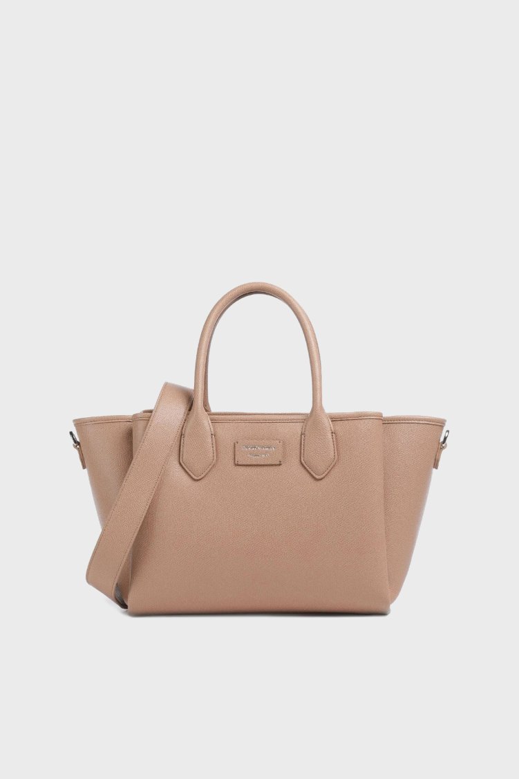 Emporio Armani Logolu Çıkarılabilir Askılı Kadın Çanta EW002329 AF17799 M1188 PUDRA - Emporio Armani