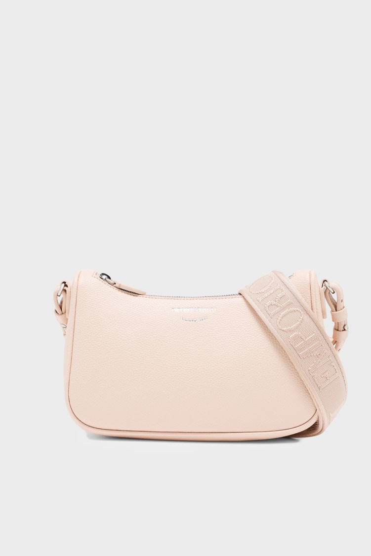 Emporio Armani Logolu Çıkarılabilir Askılı Kadın Çanta EW000539 AF12036 M1332 PUDRA - Emporio Armani