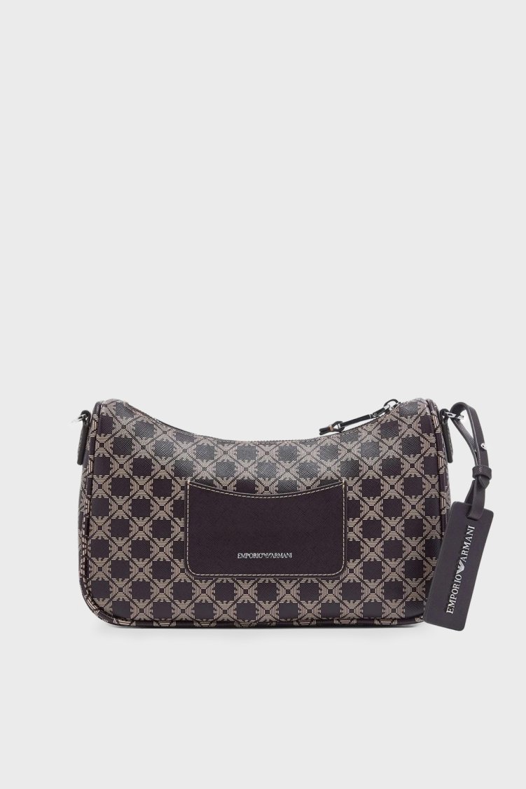 Emporio Armani Logolu Çıkarılabilir Askılı Kadın Çanta EW001892 AF25820 F6226 KAHVE - Emporio Armani