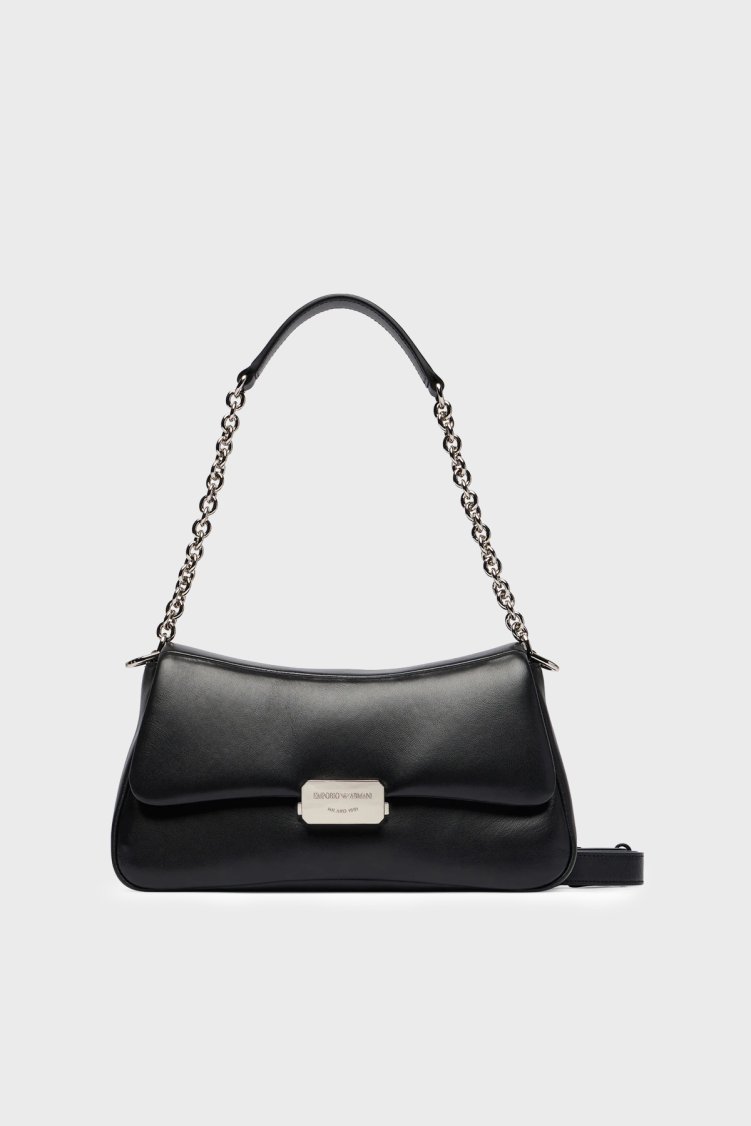 Emporio Armani Logolu Çıkarılabilir Askılı Kadın Çanta EW002644 AF32959 UC001 Siyah - Emporio Armani