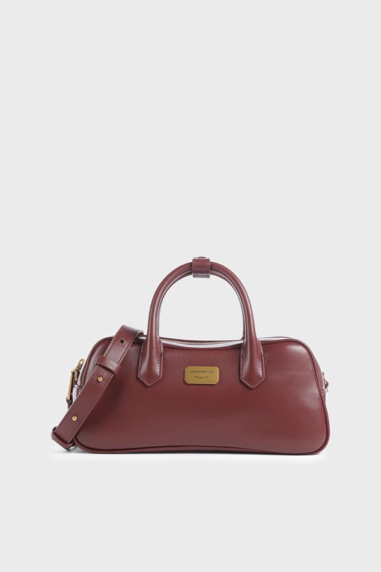 Emporio Armani Logolu Çıkarılabilir Askılı Kadın Çanta EW003824 AF32959 U6002 Bordo - Emporio Armani