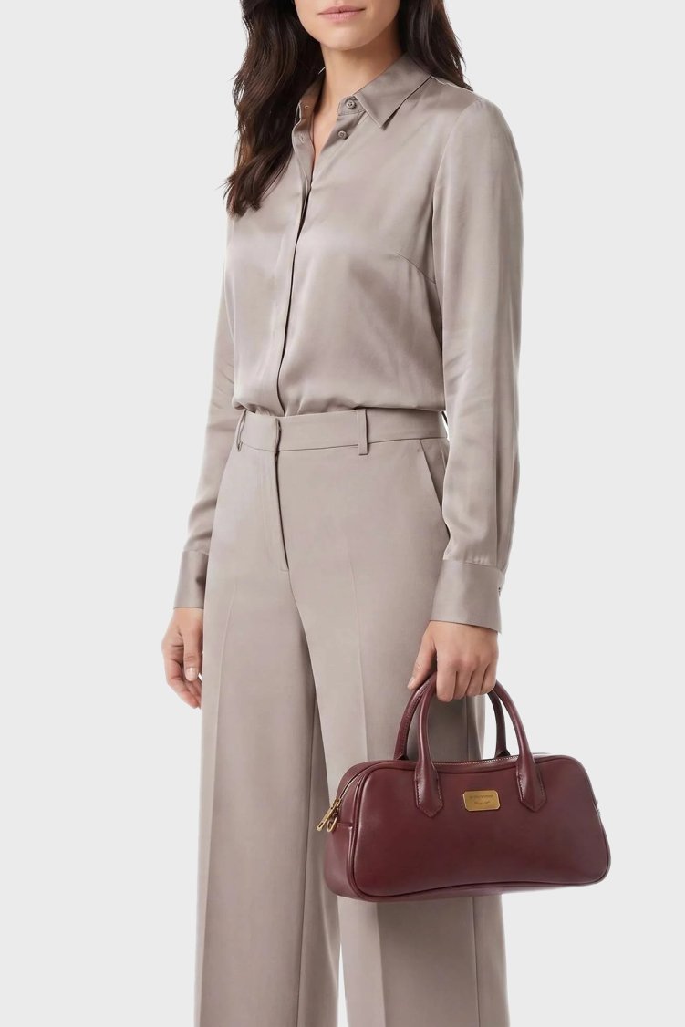 Emporio Armani Logolu Çıkarılabilir Askılı Kadın Çanta EW003824 AF32959 U6002 Bordo - Emporio Armani (1)