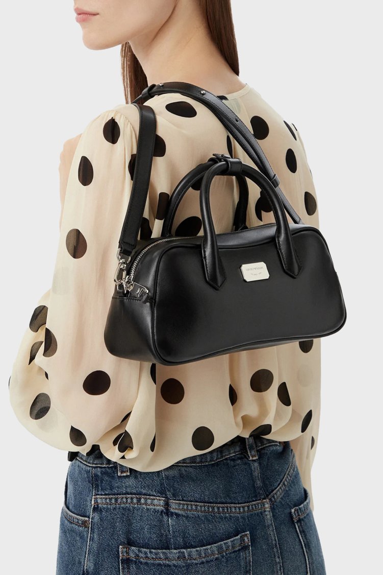 Emporio Armani Logolu Çıkarılabilir Askılı Kadın Çanta EW003824 AF32959 UC001 Siyah - Emporio Armani (1)