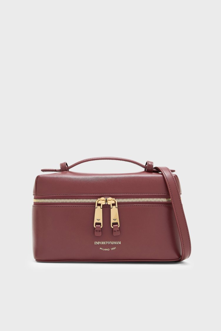 Emporio Armani Logolu Çıkarılabilir Askılı Kadın Çanta EW004564 AF32959 U6002 Bordo - Emporio Armani