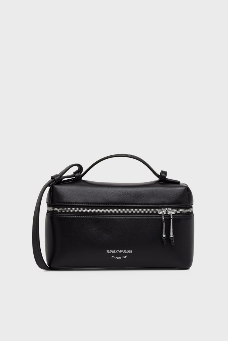 Emporio Armani Logolu Çıkarılabilir Askılı Kadın Çanta EW004564 AF32959 UC001 Siyah - Emporio Armani