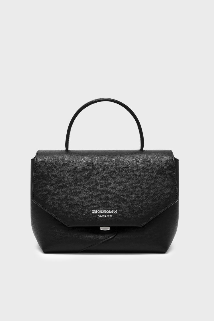Emporio Armani Logolu Çıkarılabilir Askılı Kadın Çanta EW005672 AF29459 UC001 Siyah - Emporio Armani