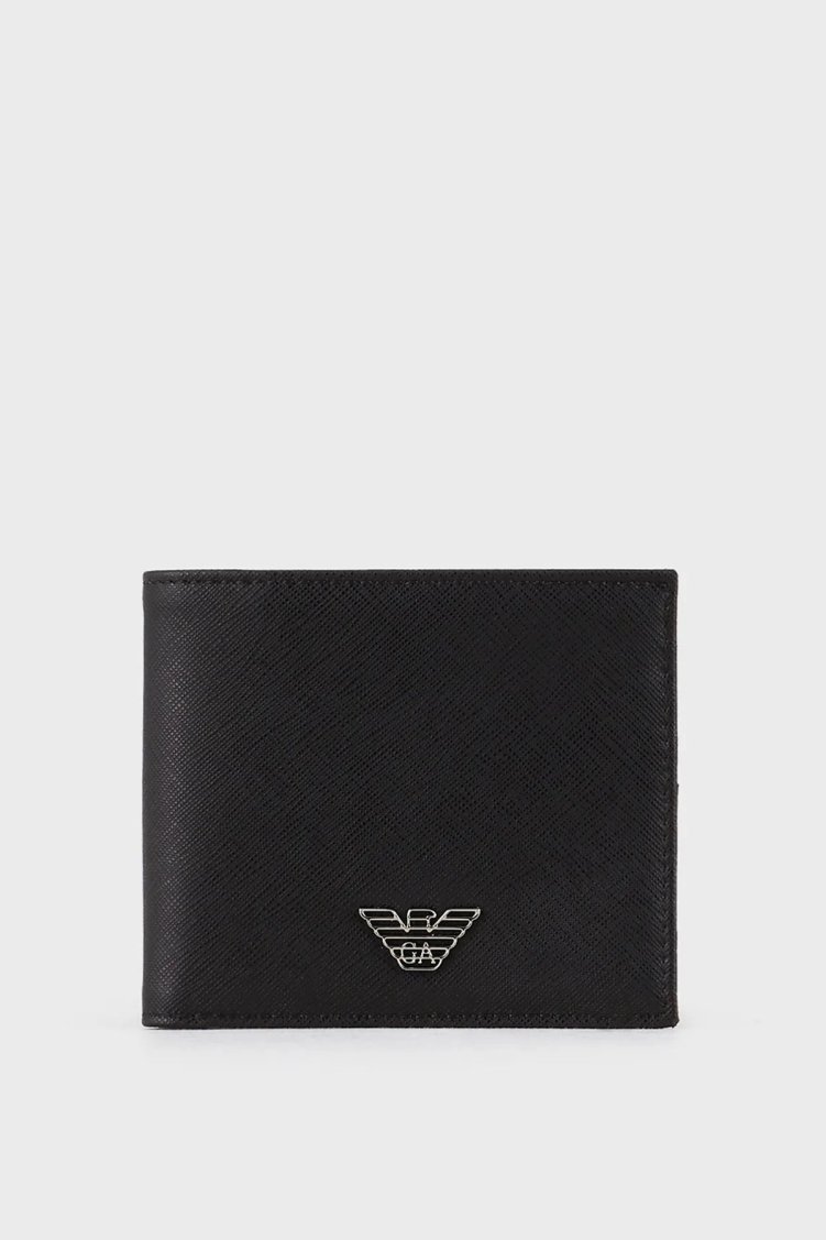 Emporio Armani Logolu Deri Erkek Cüzdan Y4R168 Y138E 81072 SİYAH - Emporio Armani