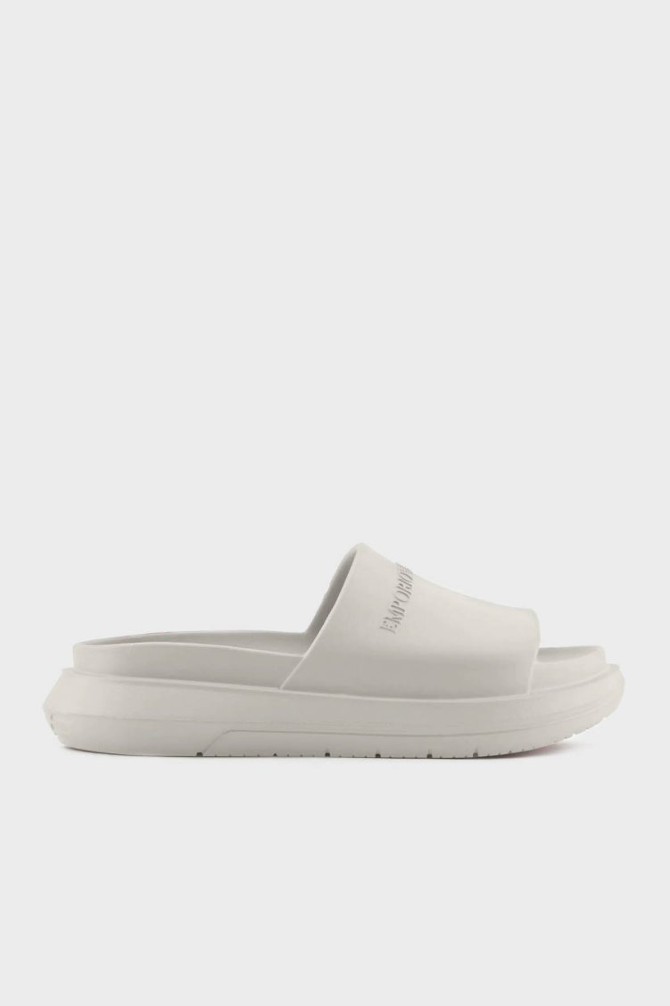 Emporio Armani Logolu Erkek Terlik X4P134 XD405 01791 BEJ - Emporio Armani