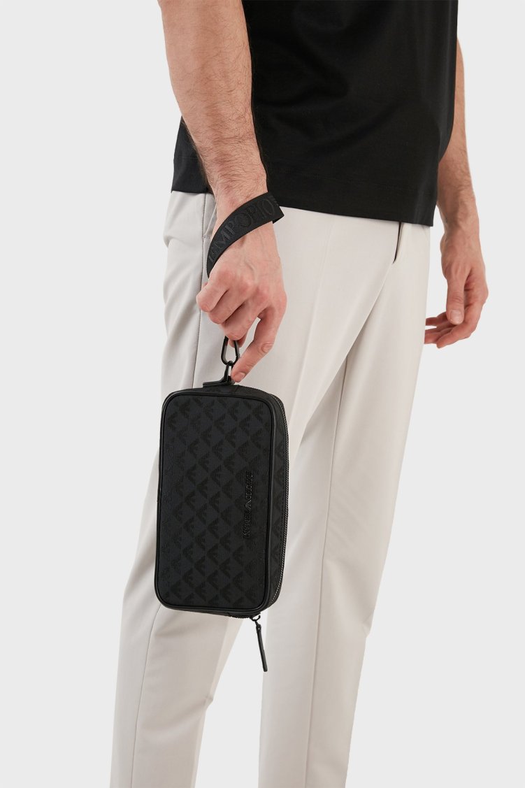 Emporio Armani Logolu Fermuarlı Erkek Çanta Y4R356 Y022V 81336 SİYAH - Emporio Armani (1)