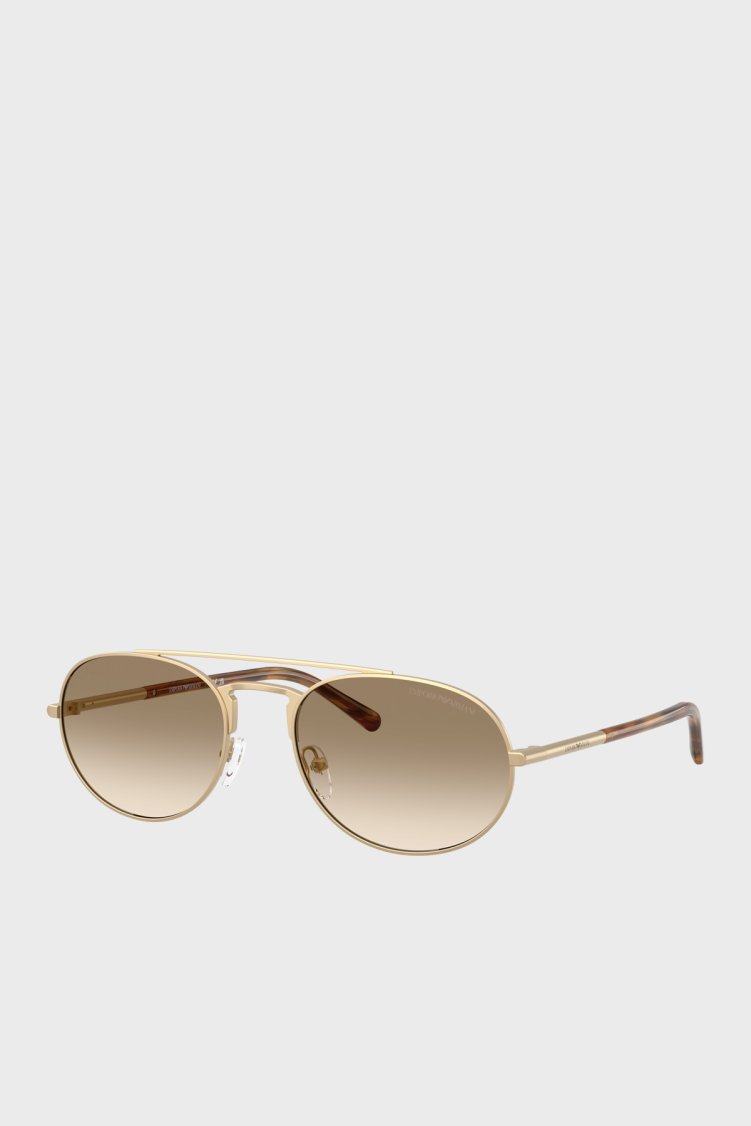 Emporio Armani Logolu Güneş Erkek Gözlük 0EA2171 300213 57 Altın - Emporio Armani