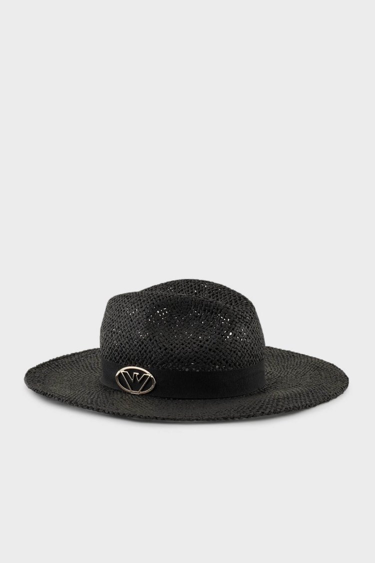 Emporio Armani Logolu Hasır Kadın Şapka 637351 4R509 00020 SİYAH - Emporio Armani