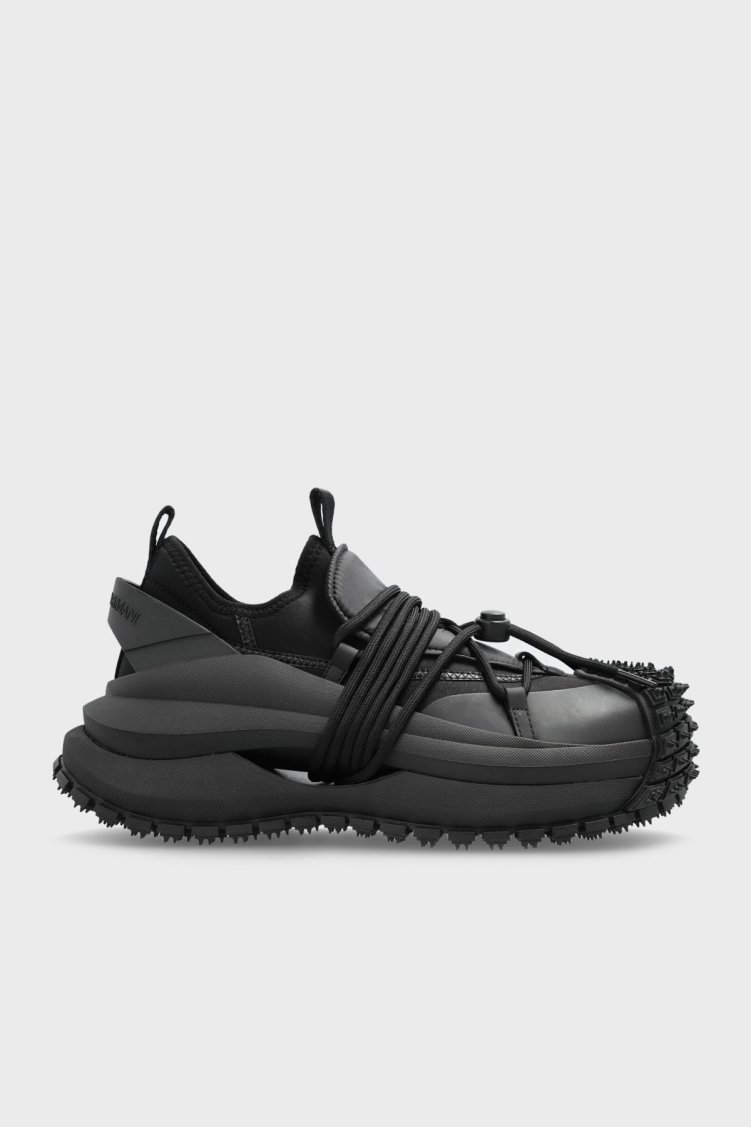 Emporio Armani Logolu Kalın Taban Sneaker Erkek Ayakkabı EM003915 AF20463 UC001 SİYAH - Emporio Armani