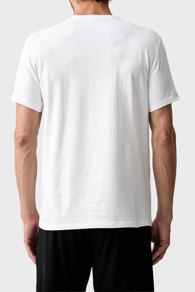 Emporio Armani Logolu Pamuklu Regular Fit Bisiklet Yaka Erkek T Shirt EM000377 AF25030 U0002 Beyaz - Emporio Armani (1)