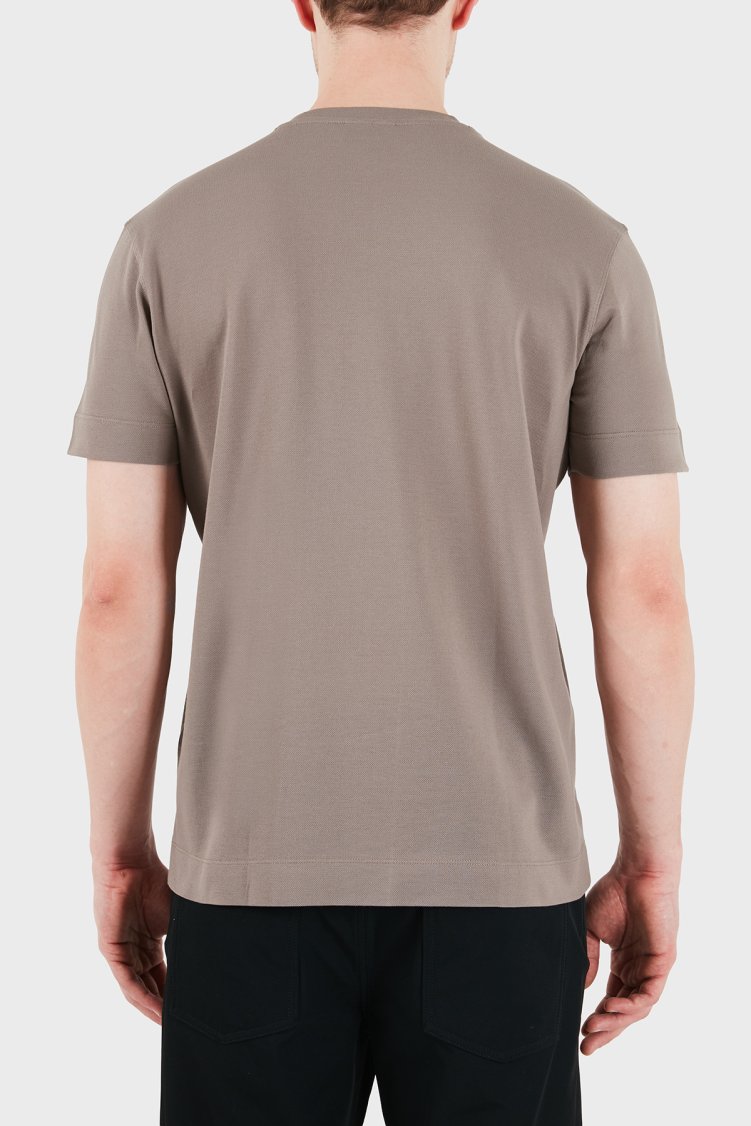 Emporio Armani Logolu Pamuklu Regular Fit Bisiklet Yaka Erkek T Shirt EM002832 AF12955 U6189 KAHVE - Emporio Armani (1)