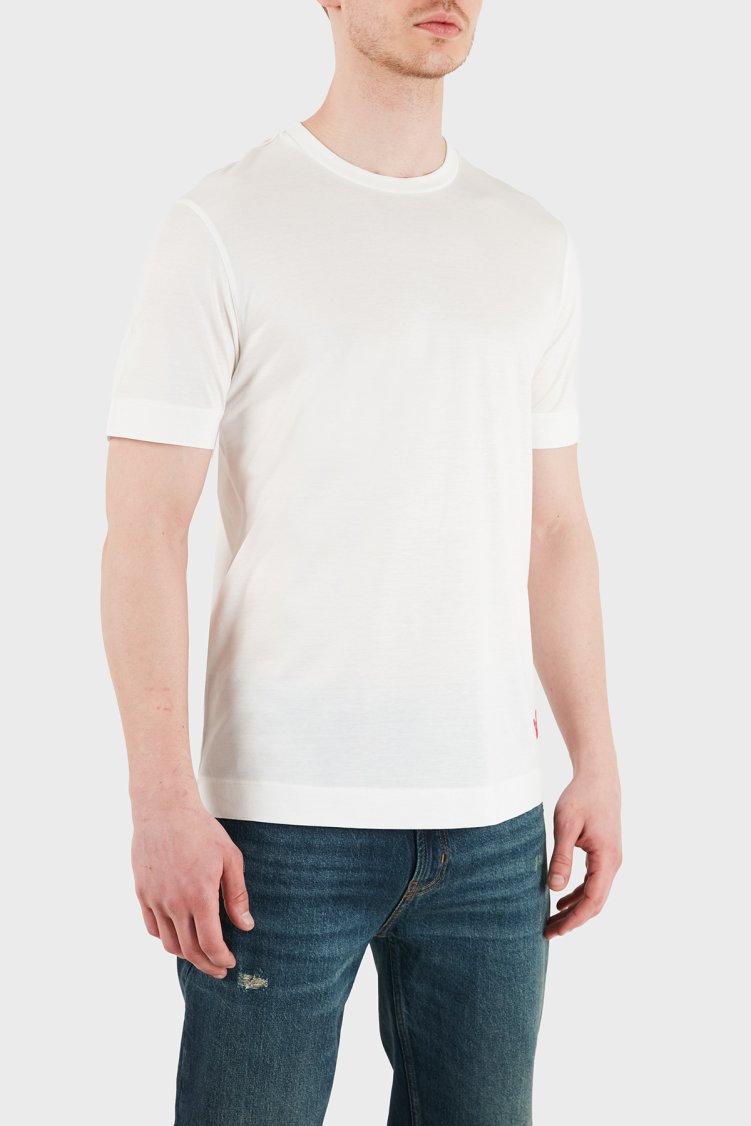 Emporio Armani Logolu Regular Fit Bisiklet Yaka Erkek T Shirt EM005243 AF13747 U0003 BEYAZ - Emporio Armani