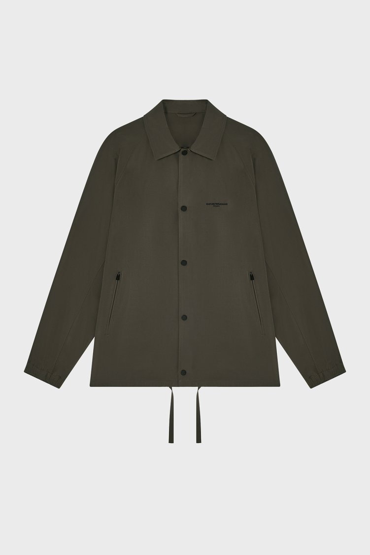 Emporio Armani Logolu Regular Fit Çıtçıt Düğmeli Klasik Yaka Erkek Mont EM004691 AF21368 U6200 HAKİ - Emporio Armani (1)