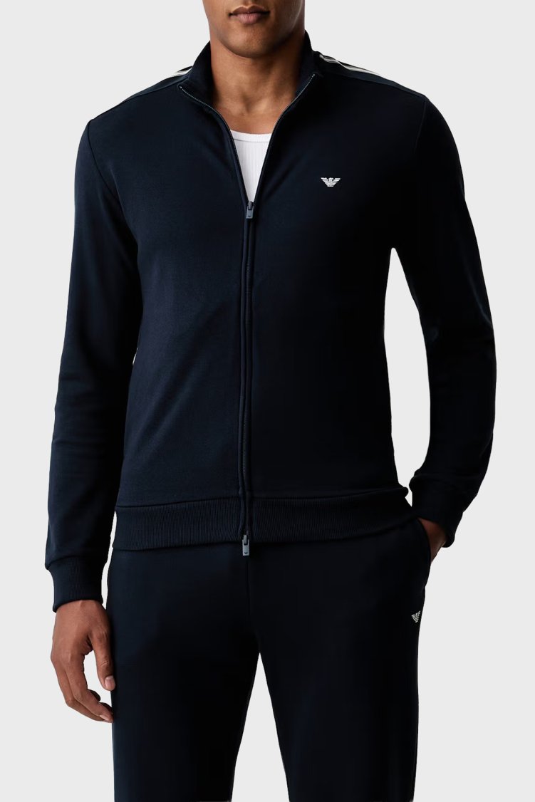 Emporio Armani Logolu Regular Fit Dik Yaka Erkek Eşofman Takımı EM006961 AF25024 UB102 Lacivert - Emporio Armani (1)