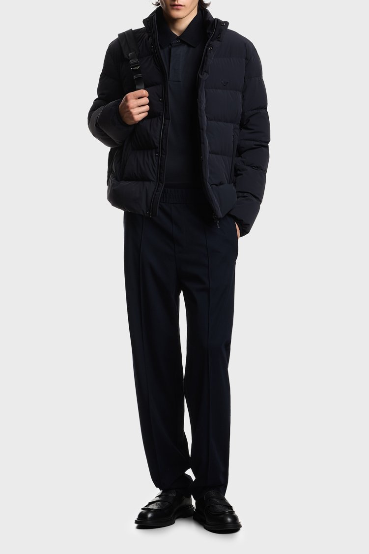 Emporio Armani Logolu Regular Fit Düğmeli Erkek Polo EM004590 AF10017 UB118 Lacivert - Emporio Armani (1)