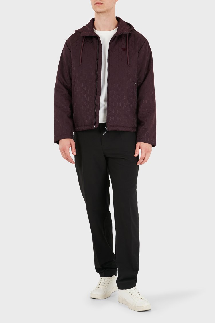 Emporio Armani Logolu Relaxed Fit Kapüşonlu Suya Dayanıklı Erkek Ceket EM006736 AF29202 F6250 Kahve - Emporio Armani (1)