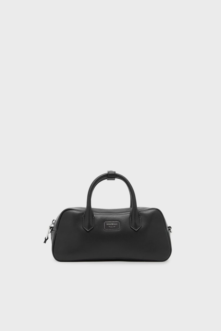 Emporio Armani Logolu Sabit Askılı ve Ayarlanabilir Askılı Kadın Çanta EW003824 AF18673 UC001 SİYAH - Emporio Armani
