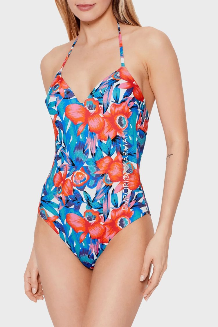Emporio Armani Logolu Sırt Detaylı Bayan Mayo S 262642 2R300 75810 FUŞYA - Emporio Armani