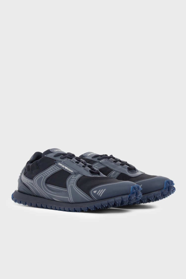 Emporio Armani Logolu Sneaker Erkek Ayakkabı EM006480 AF27360 UB097 Lacivert - Emporio Armani (1)