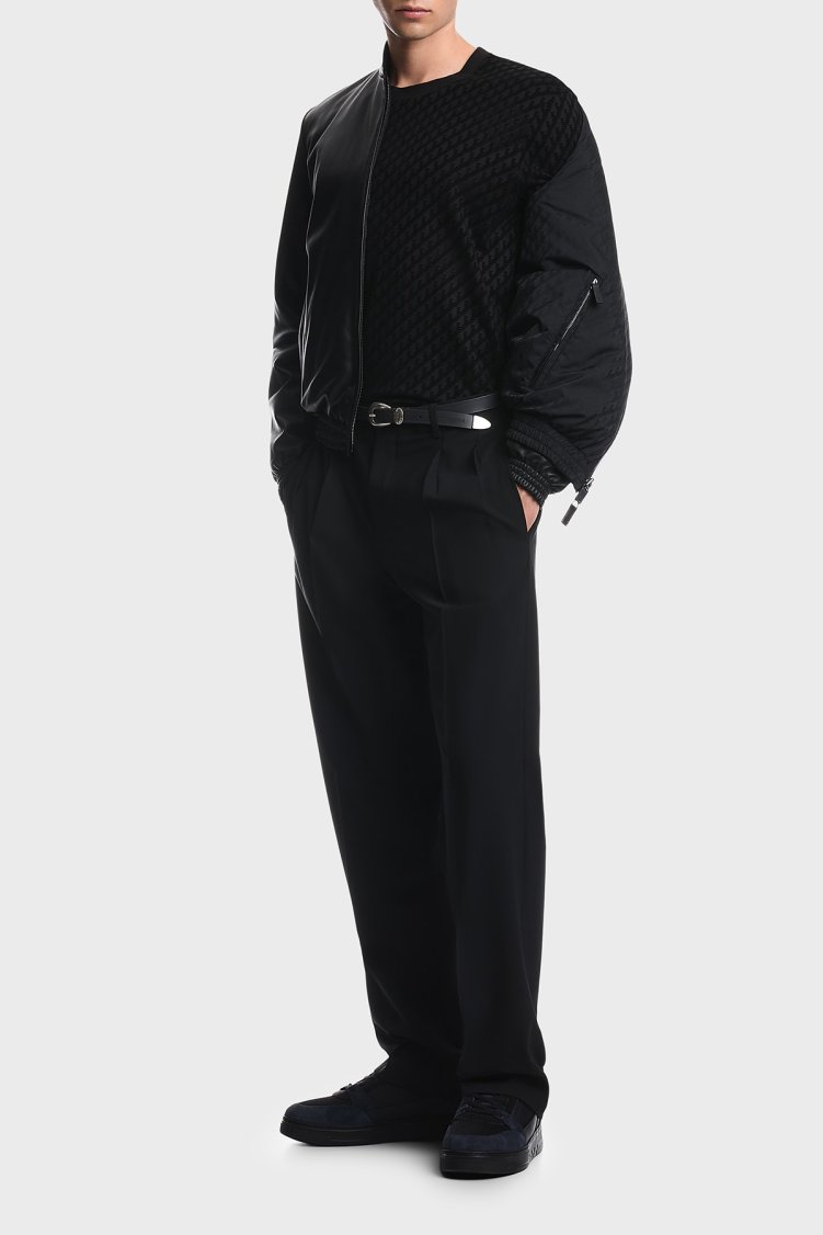 Emporio Armani Logolu Suya Dayanıklı Çift Taraflı Bomber Erkek Ceket EM007244 AF29324 UC001 Siyah - Emporio Armani (1)