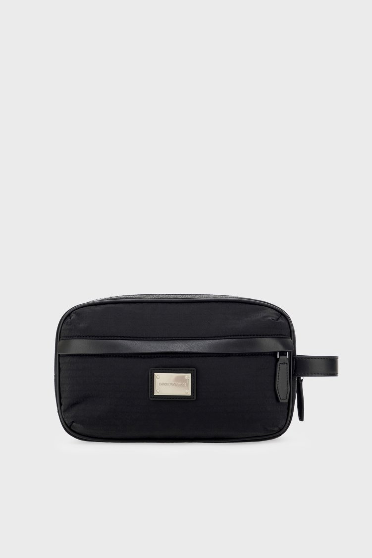 Emporio Armani Logolu Te Saplı Erkek Çanta EM007027 AF28660 UC001 Siyah - Emporio Armani
