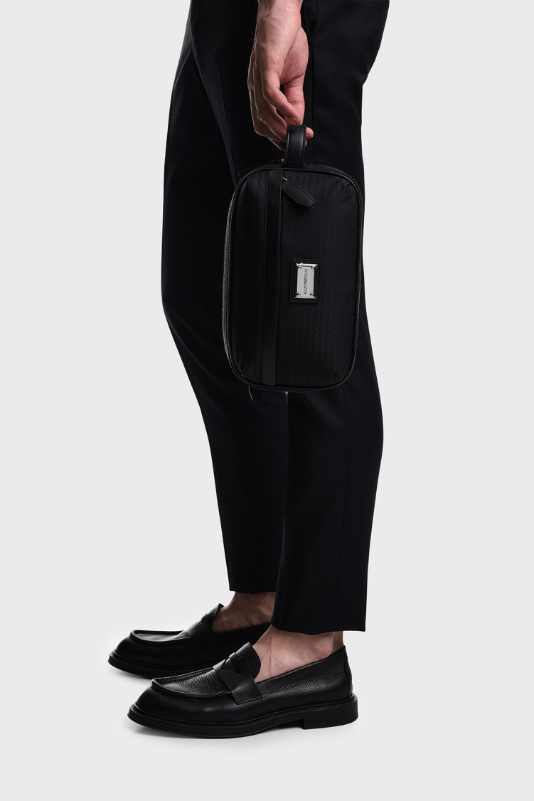Emporio Armani Logolu Te Saplı Erkek Çanta EM007027 AF28660 UC001 Siyah - Emporio Armani (1)