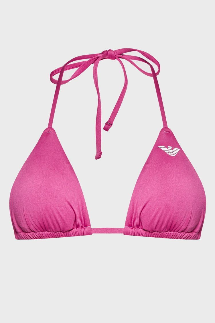 Emporio Armani Logolu Üçgen Bayan Bikini Üstü S 262421 2R300 05873 PEMBE - Emporio Armani