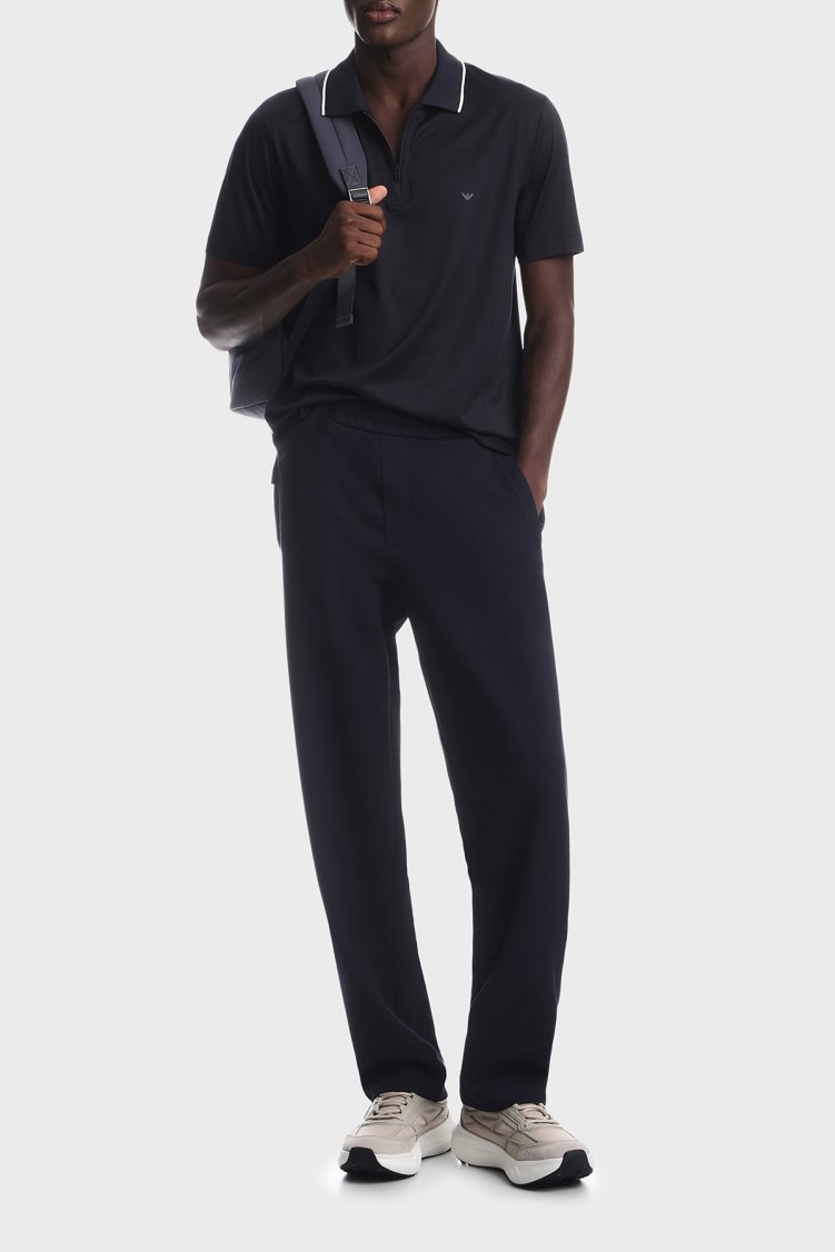 Emporio Armani Lyocell Karışımlı Fermuarlı Erkek Polo EM006341 AF10017 UB118 Lacivert - Emporio Armani (1)