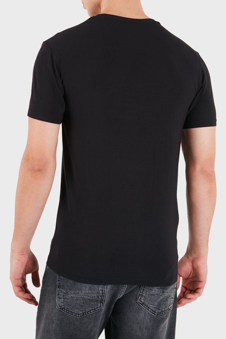 Emporio Armani Modal Kumaş Regular Fit Bisiklet Yaka Erkek T Shirt EM000379 AF25034 UC001 Siyah - Emporio Armani (1)