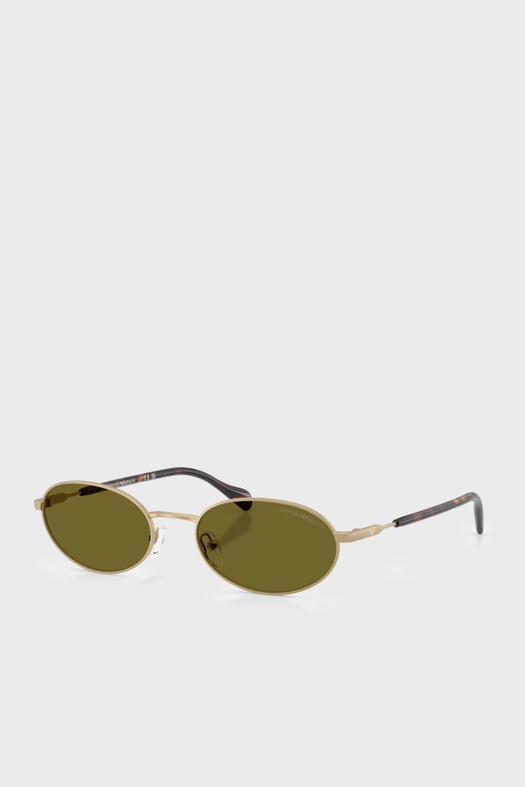 Emporio Armani Oval Güneş Erkek Gözlük 0EA2175 30022 54 Altın - Emporio Armani