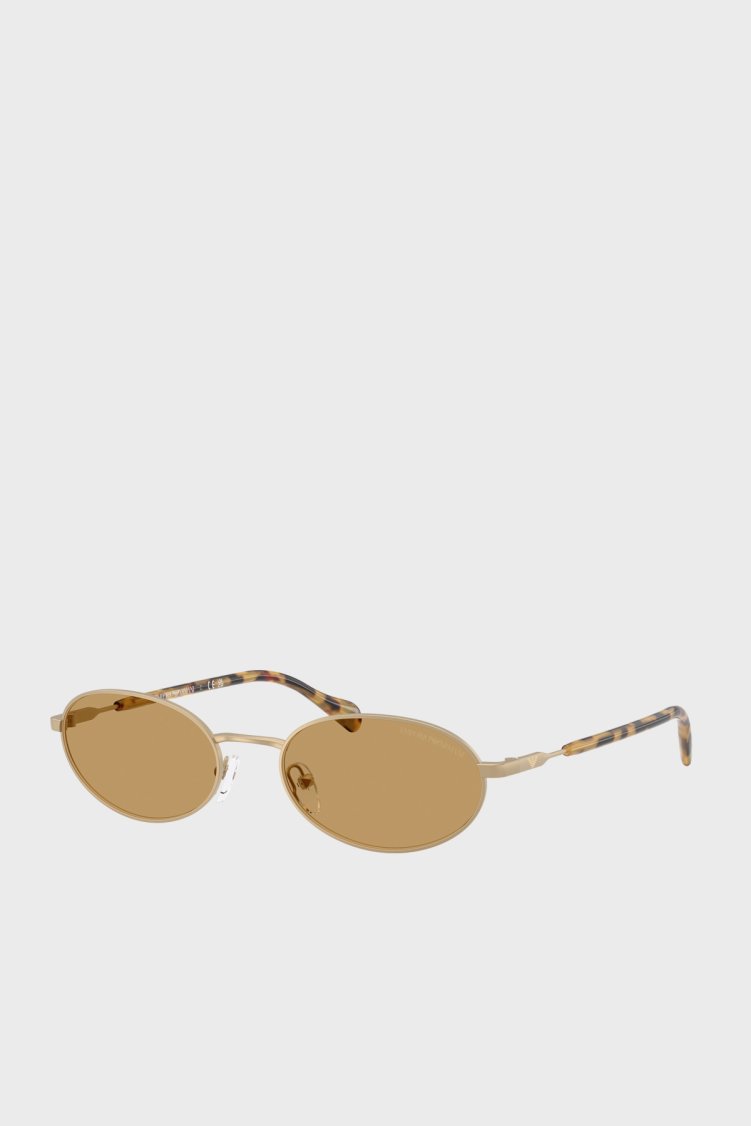 Emporio Armani Oval Güneş Erkek Gözlük 0EA2175 300273 54 Altın - Emporio Armani