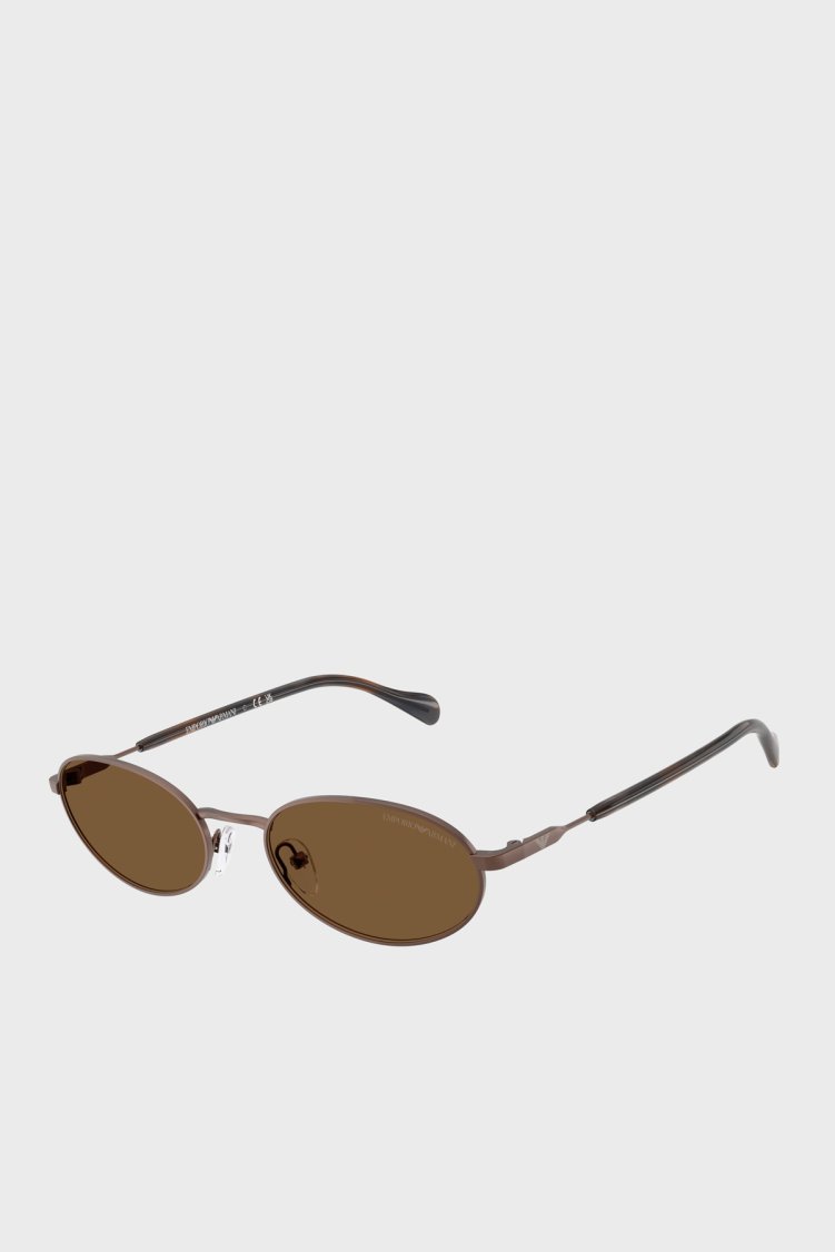 Emporio Armani Oval Güneş Erkek Gözlük 0EA2175 300693 54 Bakır - Emporio Armani