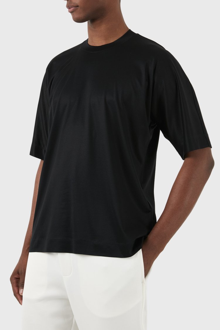 Emporio Armani Oversize Fit Bisiklet Yaka Erkek T Shirt 3D1TG2 1JUVZ 0999 SİYAH - Emporio Armani (1)