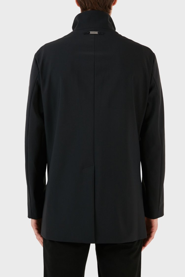 Emporio Armani Pamuk Karışımlı Dik Yaka Regular Fit Erkek Trençkot 8N1L81 1NZAZ 0999 SİYAH - Emporio Armani (1)