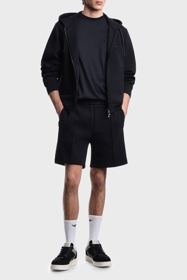 Emporio Armani Pamuk Karışımlı Regular Fit Bisiklet Yaka Erkek T Shirt EM004585 AF10017 UB118 LACİVERT - Emporio Armani (1)