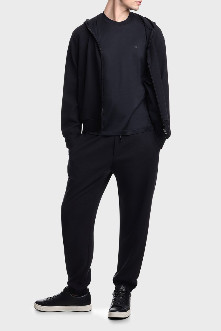 Emporio Armani Pamuk Karışımlı Regular Fit Bisiklet Yaka Erkek T Shirt EM005491 AF24839 UB118 LACİVERT - Emporio Armani (1)