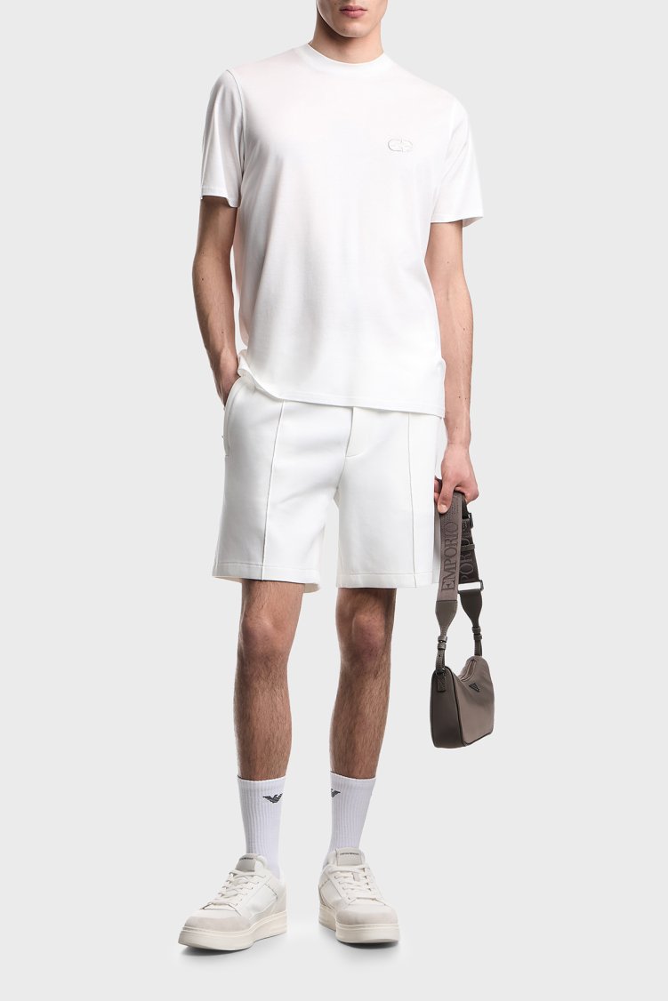 Emporio Armani Pamuk Karışımlı Regular Fit Logolu Bisiklet Yaka Erkek T Shirt EM004585 AF10017 U0003 BEYAZ - Emporio Armani (1)