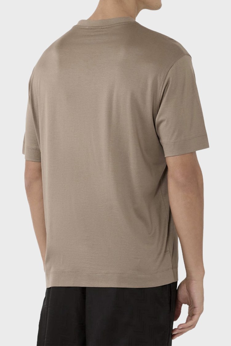 Emporio Armani Pamuk Karışımlı Regular Fit Logolu Cep Detaylı Erkek T Shirt EM002978 AF10761 U6189 KAHVE - Emporio Armani (1)