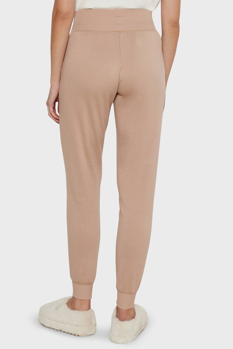 Emporio Armani Pamuk Karışımlı Regular Fit Yüksek Bel Ribanalı Paça Jogger Kadın Pantolon 164908 4F256 16355 BEJ - Emporio Armani (1)