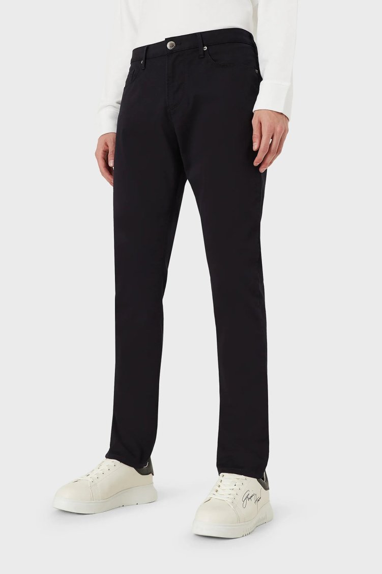 Emporio Armani Pamuklu Cepli Slim Fit Jeans Erkek Kot Pantolon 8N1J06 1GN0Z 0920 LACİVERT - Emporio Armani