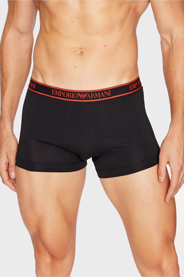 Emporio Armani Pamuklu Esnek 3 Pack Erkek Boxer 111357 3F717 29821 SİYAH - Emporio Armani (1)