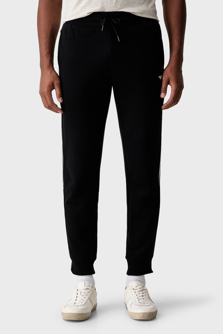 Emporio Armani Pamuklu Normal Bel Lastikli Paça Jogger Erkek Pantolon EM000500 AF25024 UC001 Siyah - Emporio Armani