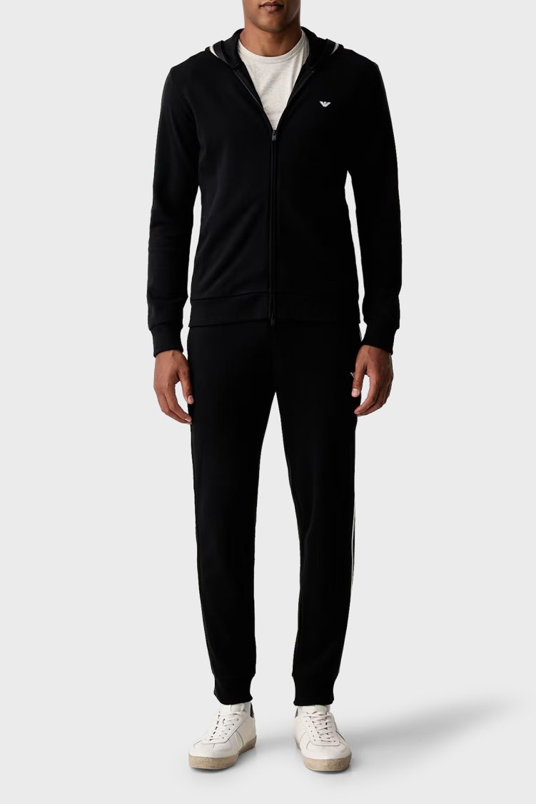 Emporio Armani Pamuklu Normal Bel Lastikli Paça Jogger Erkek Pantolon EM000500 AF25024 UC001 Siyah - Emporio Armani (1)